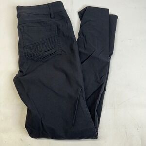 Prana Black Moto Style Pants Size 12 Stretch Comfortable Casual‎ Outdoor